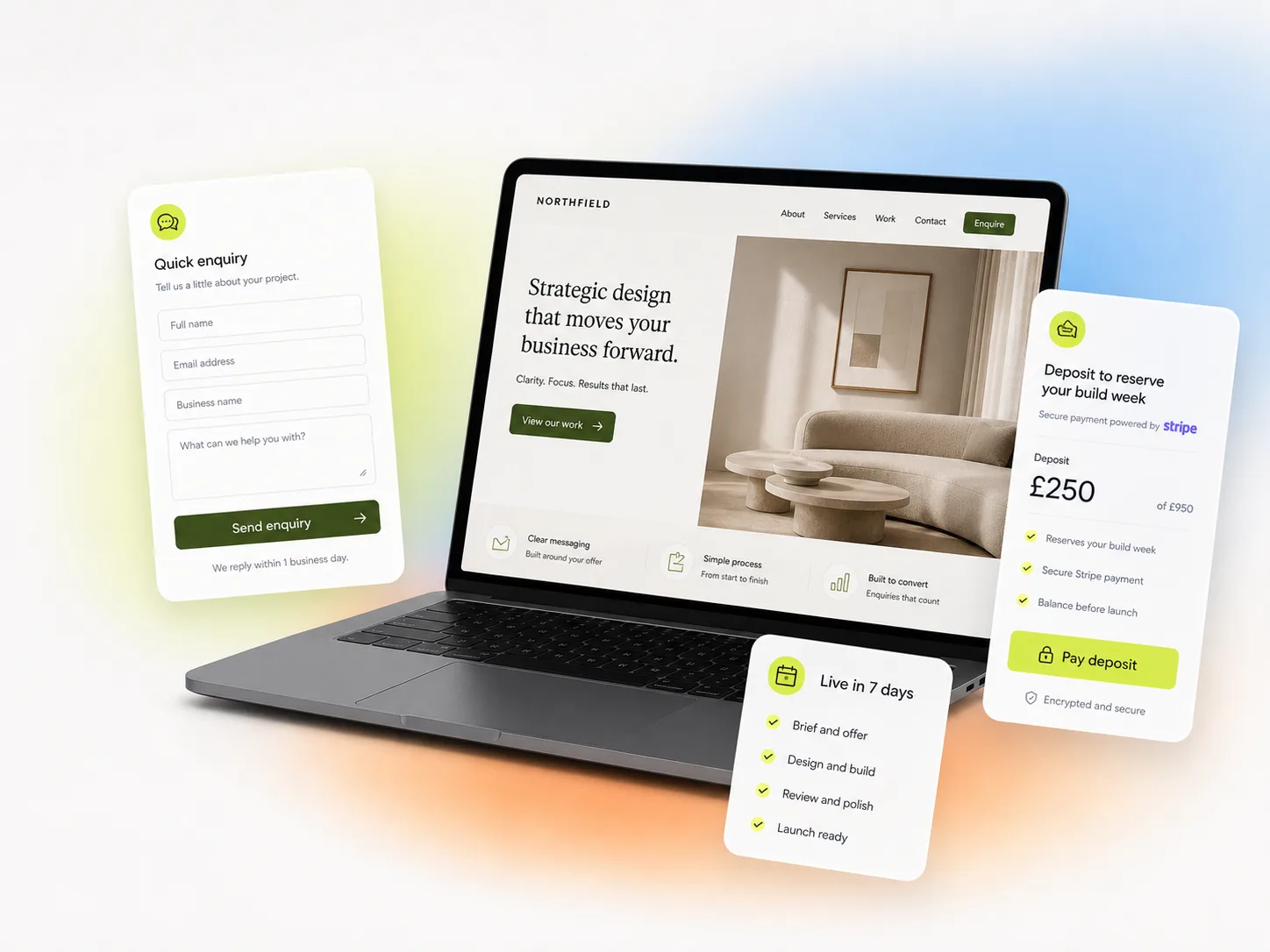 Lumaform focused website launch offer preview for the £680 website build